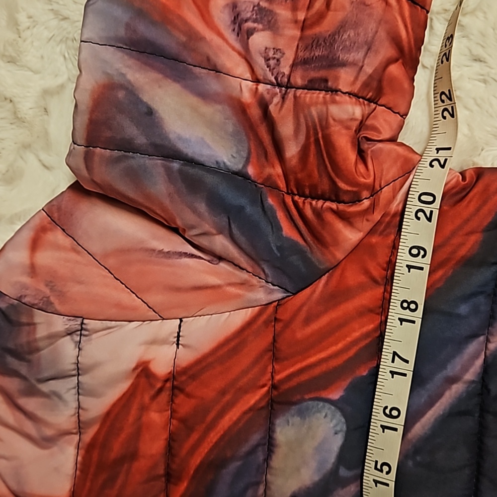 C.O.Z.Y pink purple swirly tie-dye puffer jacket Medium - Picture 5 of 7